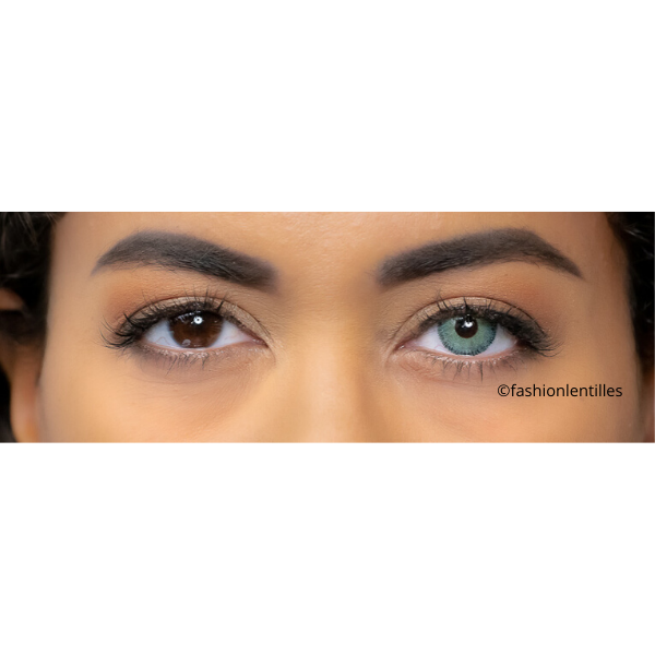 preview of green color lenses with light contour
