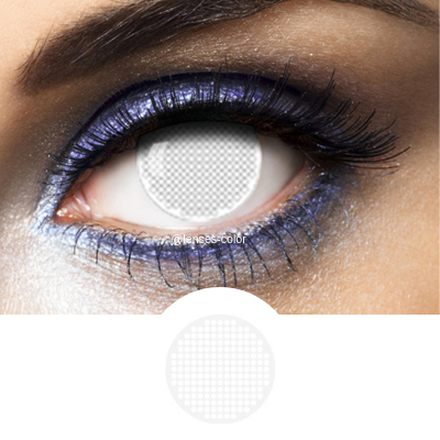 white screen contact lenses