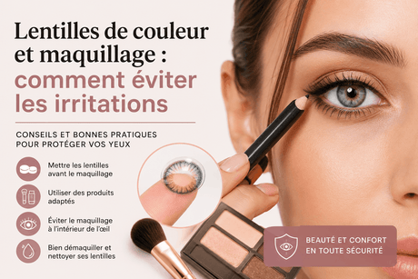 lentilles de contact et maquillage