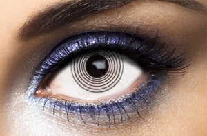 black and white colored lenses