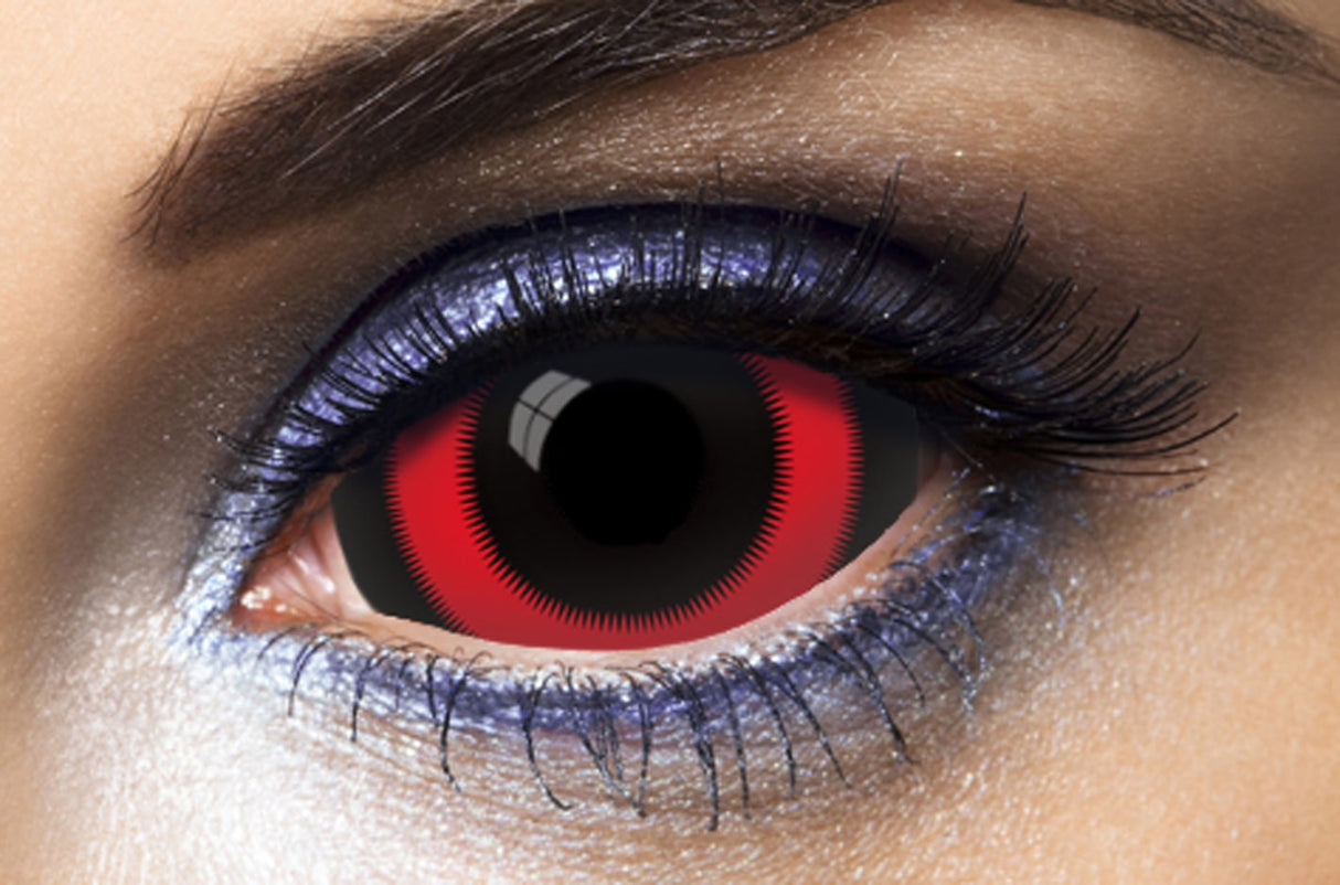 black and red Halloween lenses