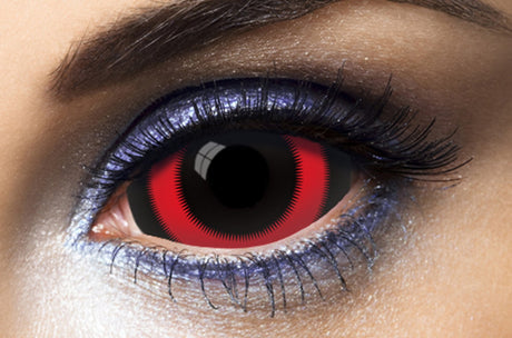 black and red Halloween lenses