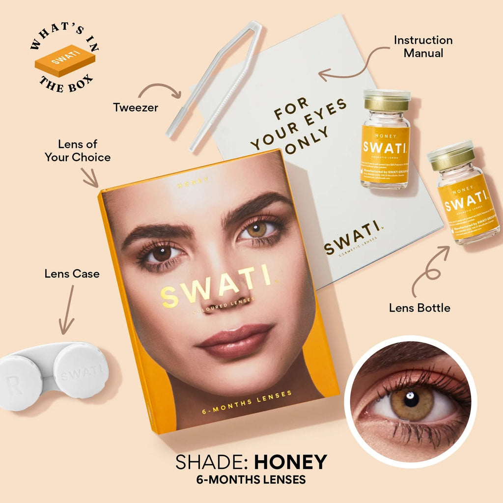Lentilles Swati Honey Hazel Brown