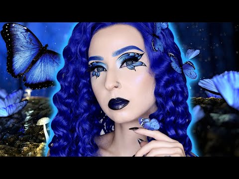 video maquillage avec des lentilles bleues