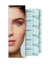 Swati Turquoise Grey Blue - Grey Blue Contact Lenses - 1 day