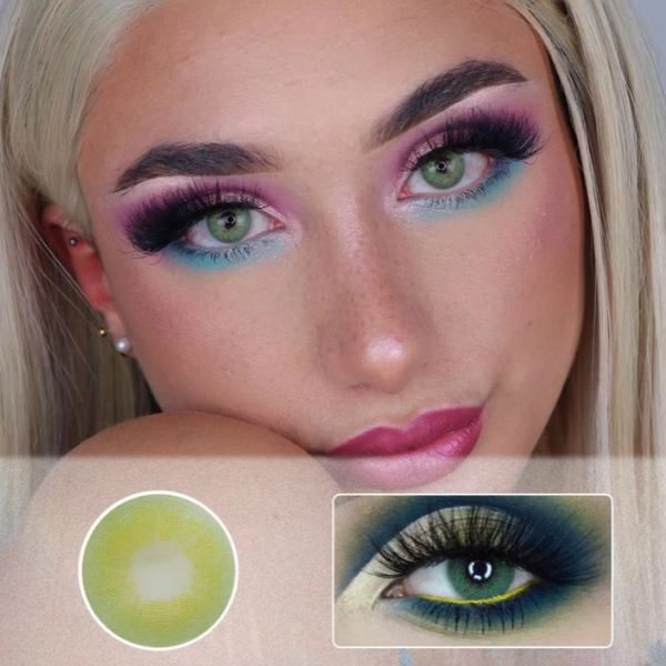 makeup idea with green color lenses ttdeye queen green