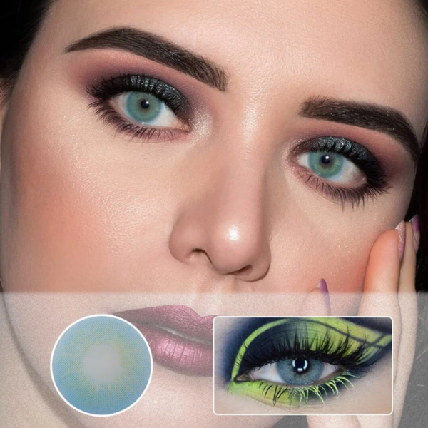 makeup idea with blue color lenses TTDeye Queeen Blue