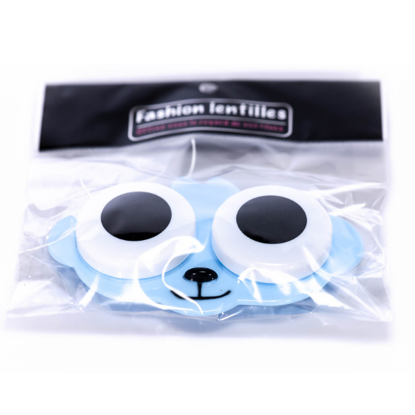 Blue dog contact lenses case holder