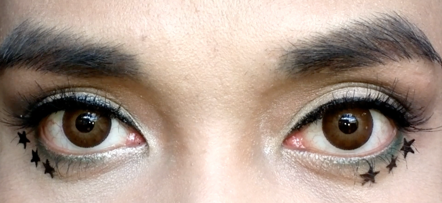 brown lenses on brown eyes