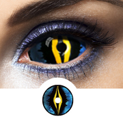 Amazing disguise with worm blue sclera lenses