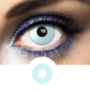 light blue contact lenses halloween and make up
