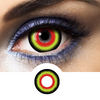 Scary face with Hannibal Contact Lenses Green, Red and Black