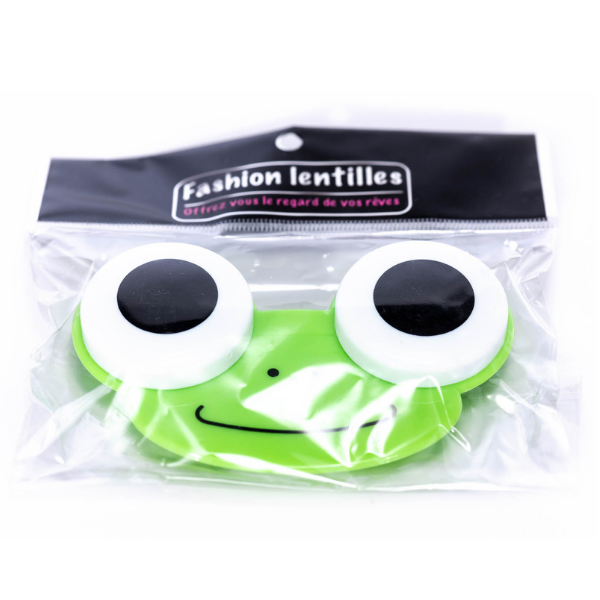 green frog case holder color lenses