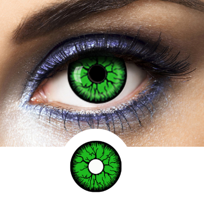 green crazy lenses greenshot halloween or cosplay