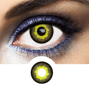 yellow crazy lenses eclipse for cosplay and halloween
