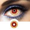 Red and yellow crazy lenses cosplay or halloween