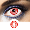 red crazy lenses cosplay or halloween bloodshot