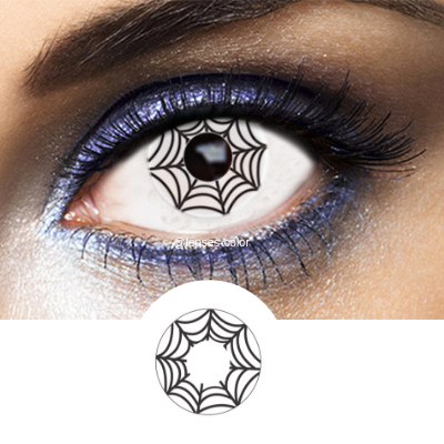 black crazy lenses spider for cosplay and makeup