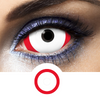 Red and White sclera contact lenses
