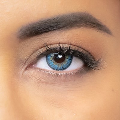 blue colored lenses