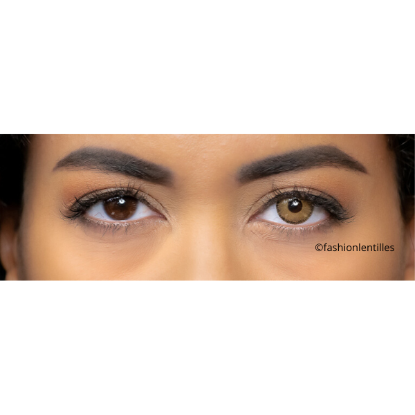 preview of brown color lenses with light contour