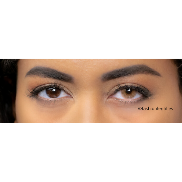 light brown color lenses on brown eyes
