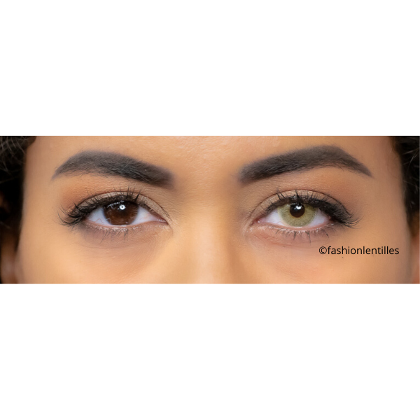 green color lenses for brown eyes