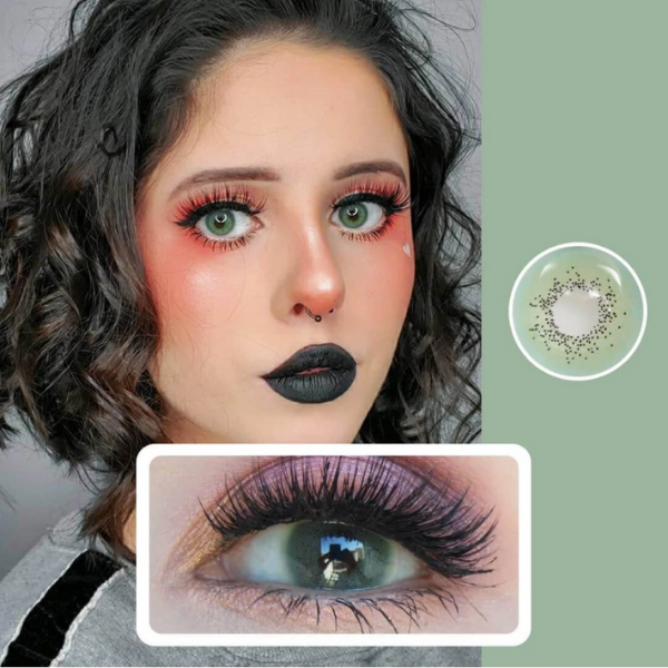 makeup with green color lenses TTDeyes Ocean Green