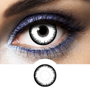 white color lenses with black contour for sfx makeup