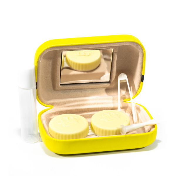 yellow kit contact lenses holder The Minions