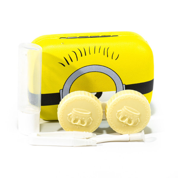 yellow case holder The Minions for contact lenses