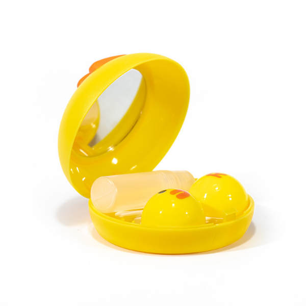 yellow color lenses case holder duck