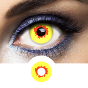 yellow red contact lenses halloween